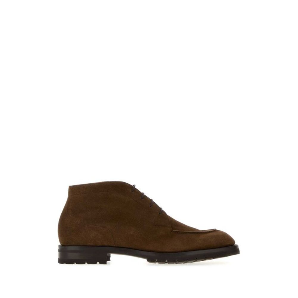 Edward Green Men Brown Suede Halifax Lace-Up Shoes